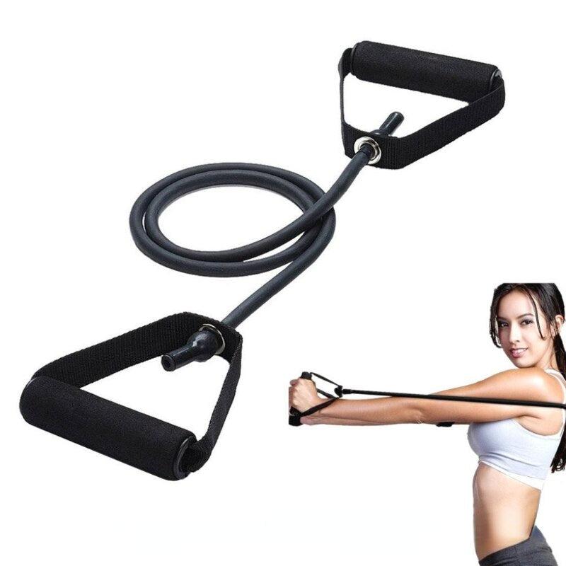 5-Level Resistance Band with Handles - Elastic Yoga Pull Rope for Fitness Exercises at Home